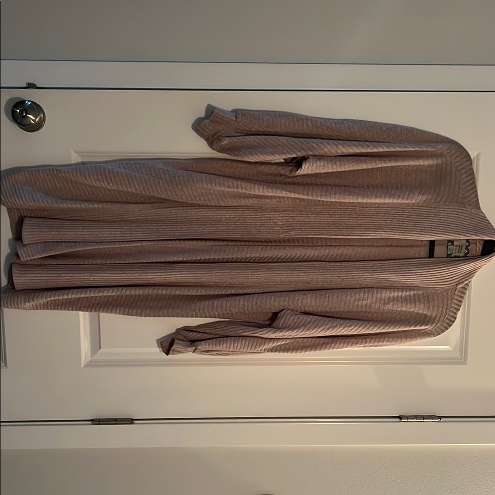 Anthropologie Ribbed Cardigan in Taupe